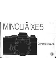 Minolta XE 5 manual. Camera Instructions.